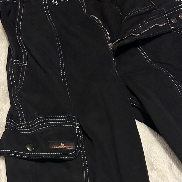 Black Cargo Style Pants (Stretchy waistband) - Picture 8 of 9